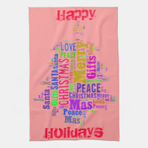 CHRISTMAS KITCHEN TOWELS - GIFTS - XMAS TREE FUN