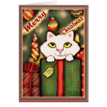 Christmas Kitten Greeting Card