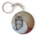 Christmas Kitten Keychain