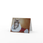Christmas Kitten Note Card
