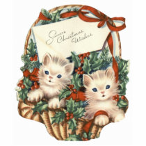 Christmas Kittens in Basket