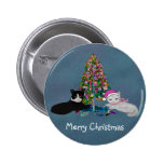 Christmas Kittens Pinback Button