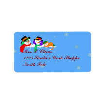 Christmas Kitty Address Label
