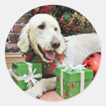 Christmas - LabraDoodle - Davis Stickers