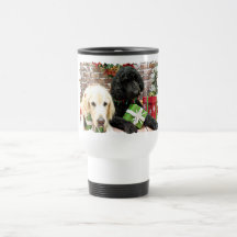 Christmas - LabraDoodle Miller - Golden Retriever Mugs