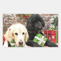 Christmas - Labradoodle Miller - Golden Retriever Stickers
