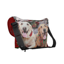 Christmas - Labrador Ally - Golden Retriever Wrigl Messenger Bag