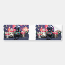 Christmas - Labrador - Cooper Bumper Sticker