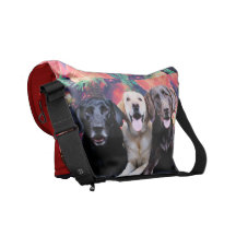 Christmas - Labrador - Dude Jag and Mocha Messenger Bags