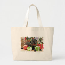 Christmas - Labrador Golden X - Raischel Canvas Bags