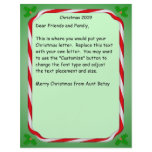 Christmas letter Candy Cane Border letterhead