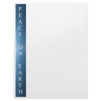 Christmas Letter Paper - Peace on Earth Design Letterhead Design by ChristmasLetterPaper