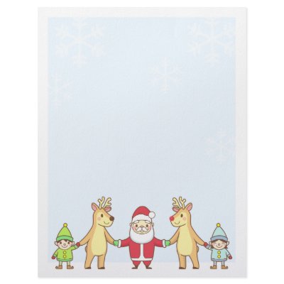 Christmas Letter Paper - Santa and Friends Letterhead Template by ChristmasLetterPaper