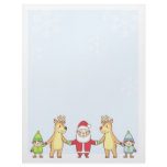Christmas Letter Paper - Santa and Friends Letterhead Template
