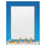 Christmas Letter Paper - Santa in Sleigh Design Letterhead Design