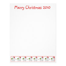 Christmas Letter Paper: Snowman Merry Christmas Personalized Letterhead