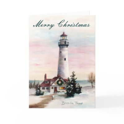 Christmas Light Christmas Card Blank Card by bmthour