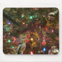 Christmas Lights and Ornaments Mouse Pad