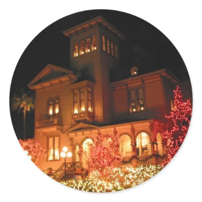 Christmas Lights House Sticker by awesometees