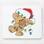 Christmas Lights Teddy Bear Mousepad