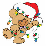 Christmas Lights Teddy Bear photo sculptures
