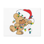 Christmas Lights Teddy Bear Postcard