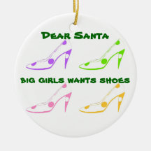 Christmas List for Shoe Lovers Christmas Ornament