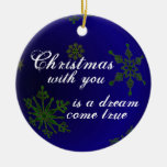 Christmas Love Blue  Ornament