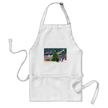 Christmas  Magic-Boston Terrier (2) Aprons