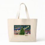 Christmas Magic Cairn Terrier 5 Tote Bags
