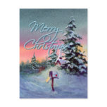 CHRISTMAS MAILBOX by SHARON SHARPE postcards
