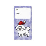 Christmas Maltese Gift Tags (puppy cut)