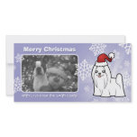 Christmas Maltese (show cut) Customized Photo Card