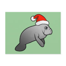 Christmas Manatee Santa