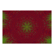Christmas Mandala in Red and Green Photo