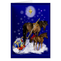Christmas Mare and Baby Card