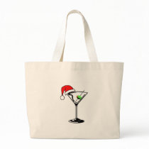 Christmas Martini Tote Bags