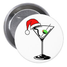 Christmas Martini Button