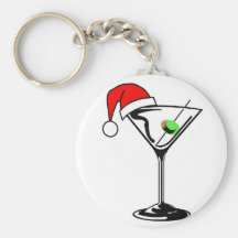 Christmas Martini Key Chain