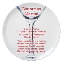 Christmas Martini Plate