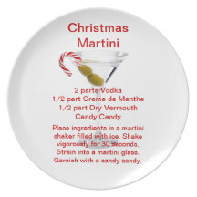 Christmas Martini Plate