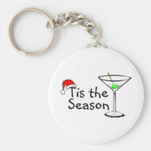 Christmas Martini Tis The Season Key Chains