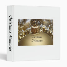 christmas memories golden ornament vinyl binders