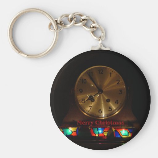 Christmas Merry Clock Key Chains