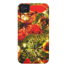 Christmas Merry Holiday Tree Ornaments celebration iPhone 4 Covers