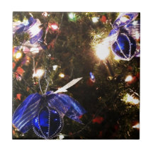 Christmas Merry Holiday Tree Ornaments celebration Tile