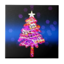 Christmas Merry Holiday Tree Ornaments celebration Tiles