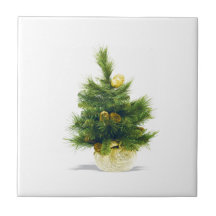 Christmas Merry Holiday Tree Ornaments celebration Tile
