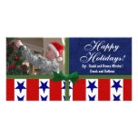 Christmas Military Patriotic Custom Photo Greeting Card
