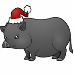 Christmas Miniature Pig Acrylic Cut Out